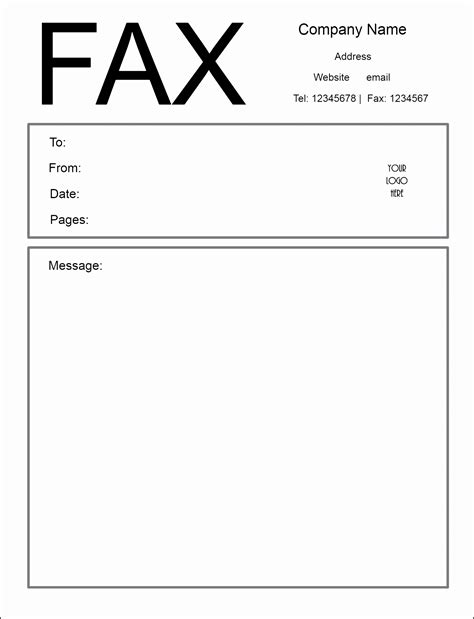 Fax Cover Letter Template Sample