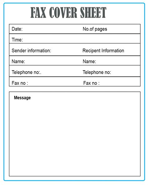 Fax Cover Sheet Designs