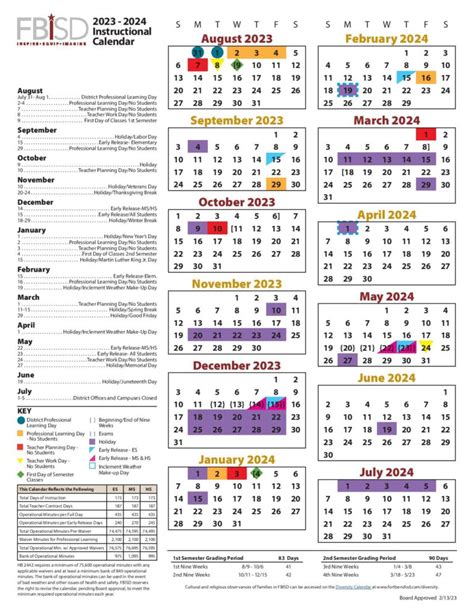 FBISD Calendar Resources