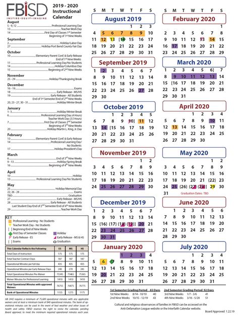 FBISD School Calendar