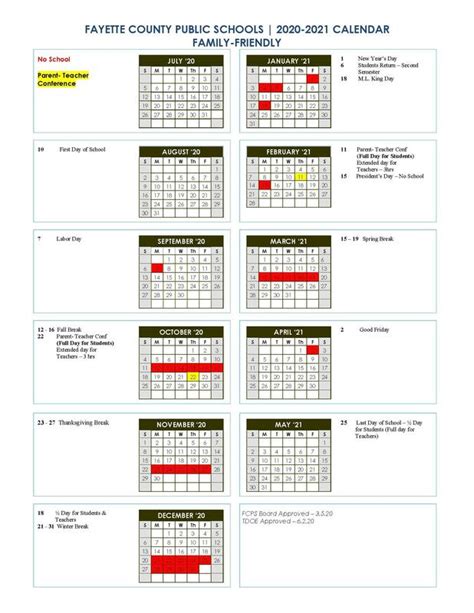 FCPS Employee Calendar Guide