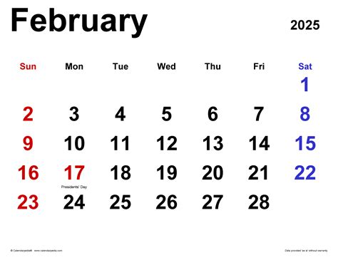 February 2025 Calendar Image 2