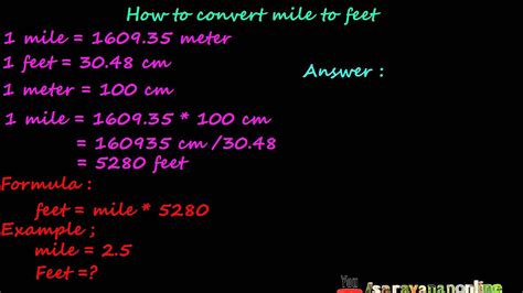 Feet to Miles Conversion Calculator