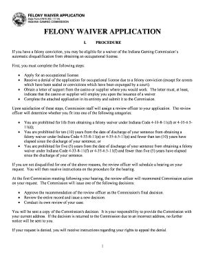 Felony Waiver Documentation