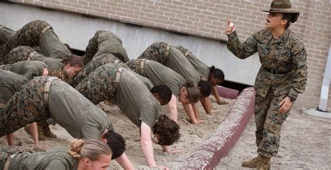 Female Army recruits during boot camp