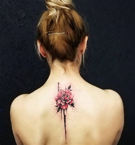 Female back tattoo design 1