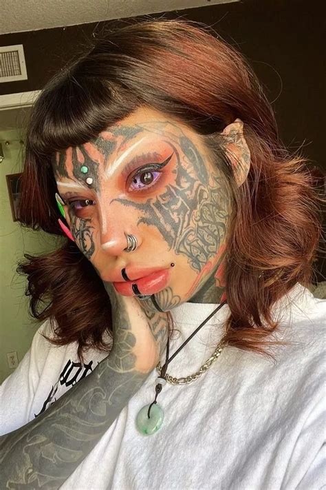 Female face tattoo pictures