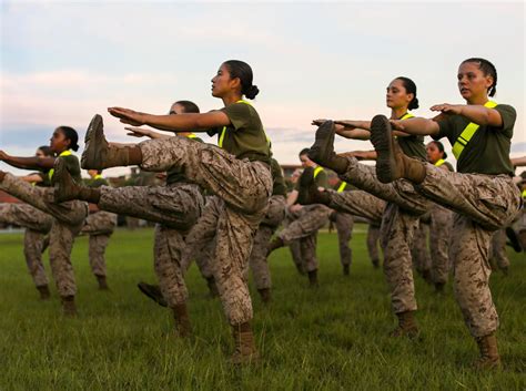 Female Marine Flexibility Exercise