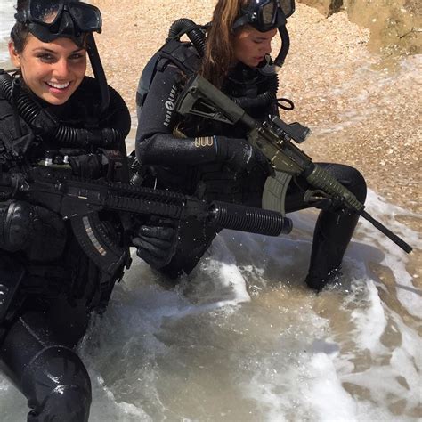 Female Navy SEAL diving