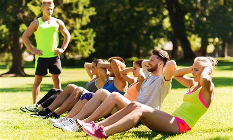 Female participants in a workout bootcamp