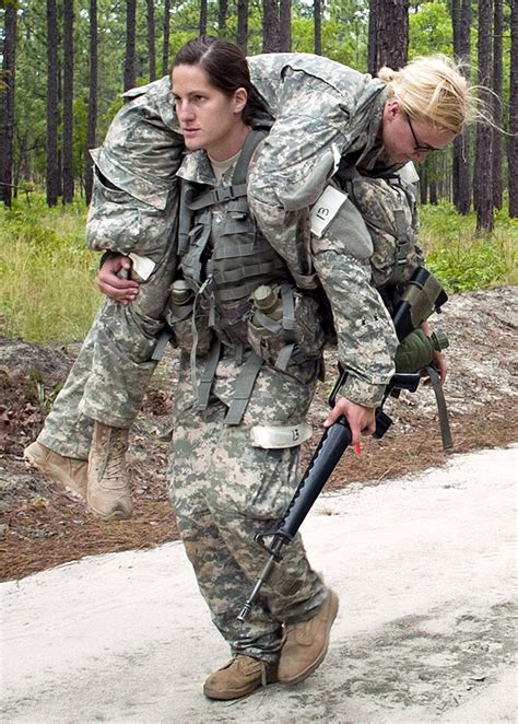 Female soldier physical training