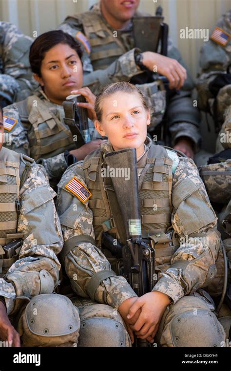 Female soldiers in combat