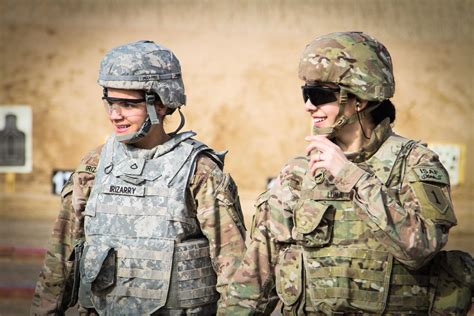 Female soldiers during deployment