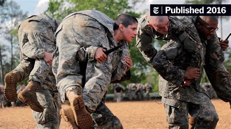 Female soldiers in training