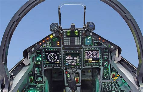 Fighter jet cockpit view