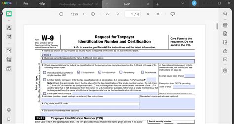 Filling Out W9 Form