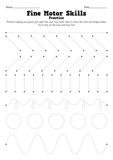 Fine motor skills name tracing