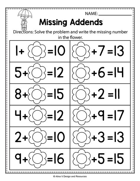 First Grade Worksheets