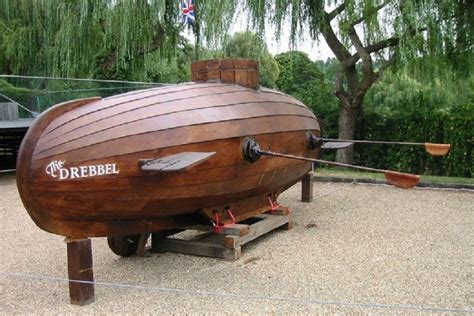 The first submarine, designed by David Bushnell in 1775