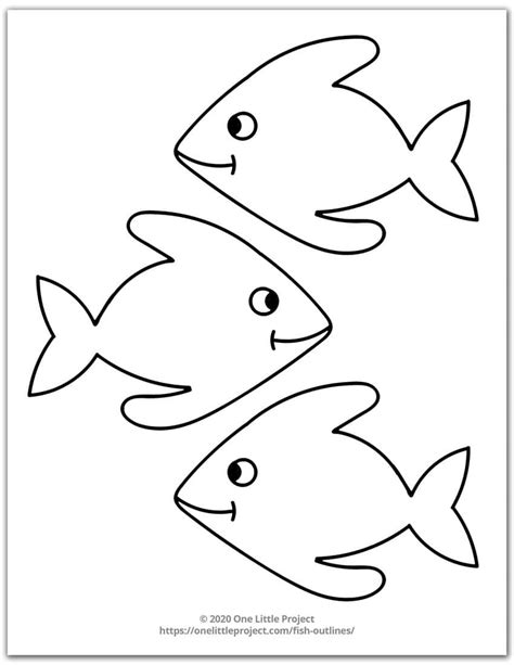 Fish printable template image 2