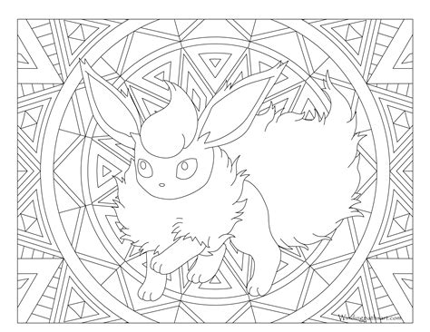 Flareon coloring page for fire-type fans