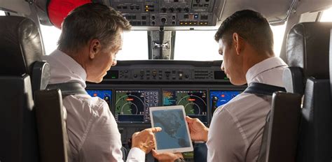 Flight crew attending a pre-flight briefing