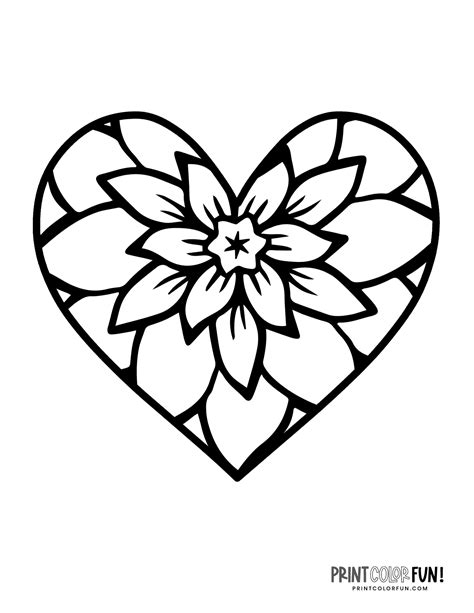 Floral Heart Coloring Pages