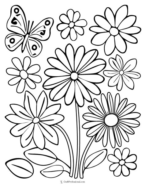 Flower Colouring Pages for Creativity