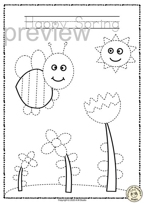 Flower Colouring Pages for Fine Motor Skills