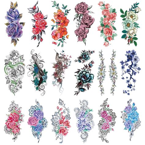 Flower Temporary Tattoo Designs