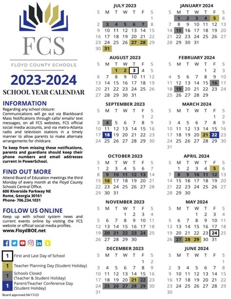 Benefits of the Floyd County Schools Calendar