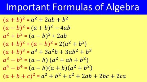 Formulas and Equations