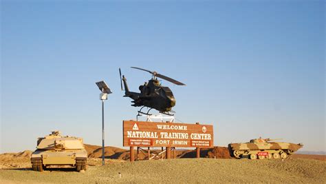 Aerial view of Fort Irwin base