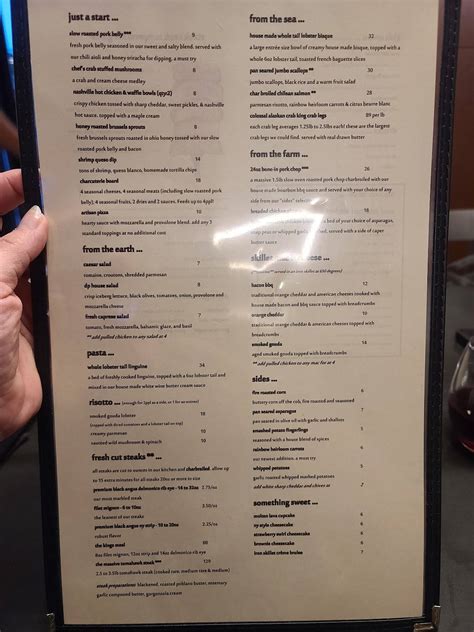 Fort Jackson Restaurant Menu