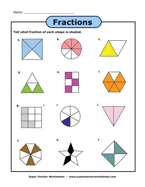 Fraction Worksheets