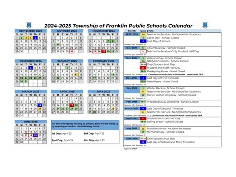 Franklin Township Recreation Calendars