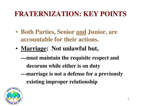 Types of Fraternization