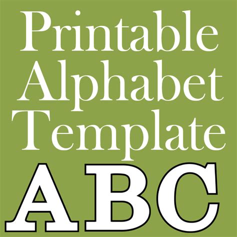 Free Alphabet Templates