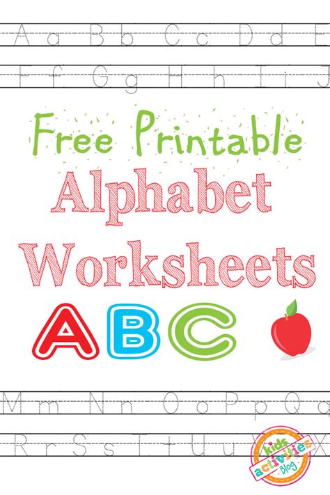 Free Alphabet Worksheets for Kids