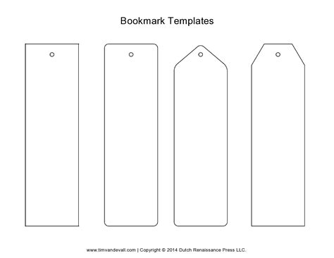 Free bookmark templates