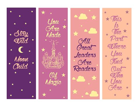 Free bookmarks printable designs