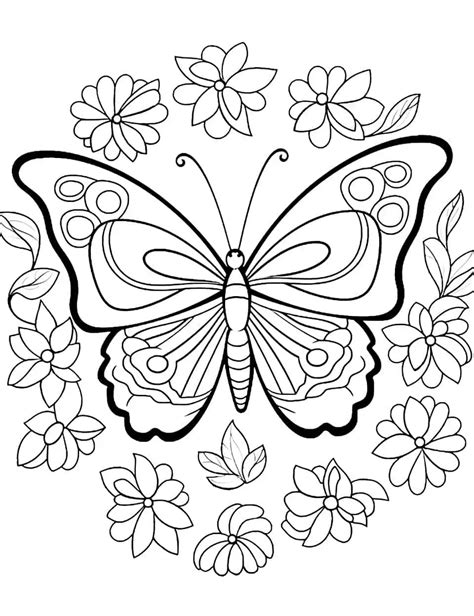 Free Butterfly Coloring Pages