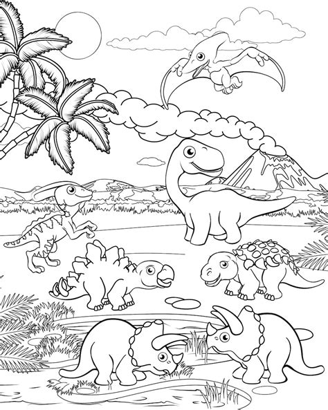 Free dinosaur coloring pages