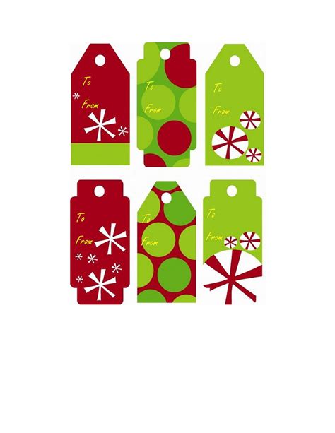 Free gift tag templates with different designs