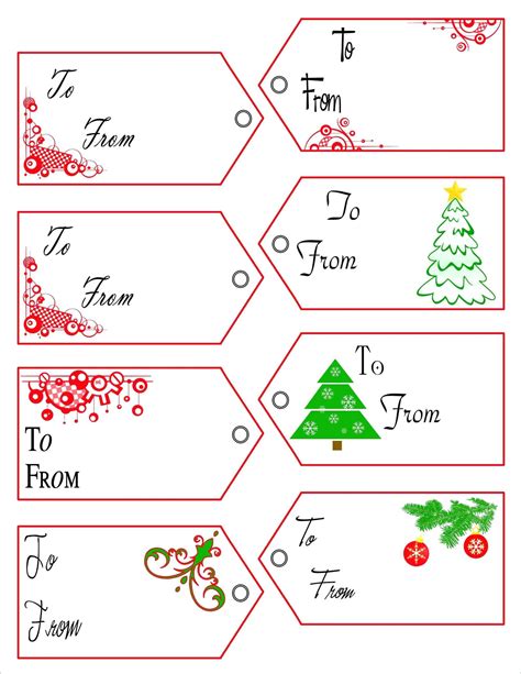 Free Gift Tags Templates