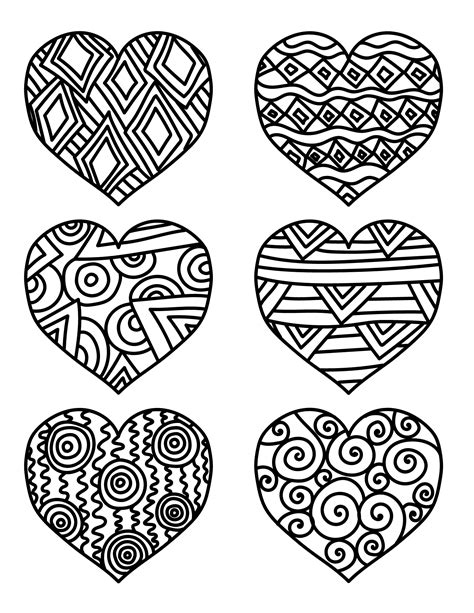 Free Heart Coloring Pages