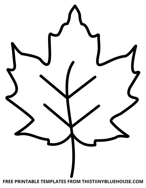 Free leaf template printable