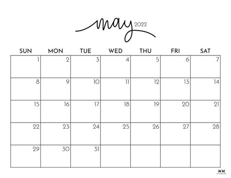 Free May calendars