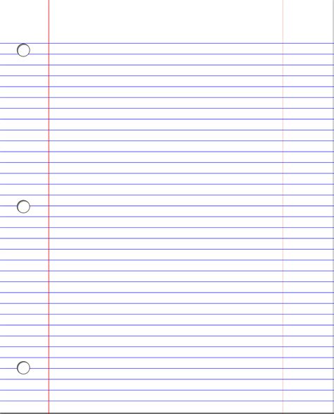 Free Notebook Paper Templates