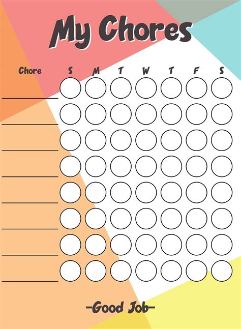 Free Printable Chore Charts